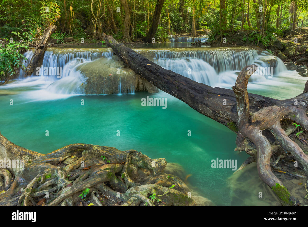 Beautiful Scenery Of Erawan Waterfall In Kanchanaburi Thailand Images, Photos, Reviews