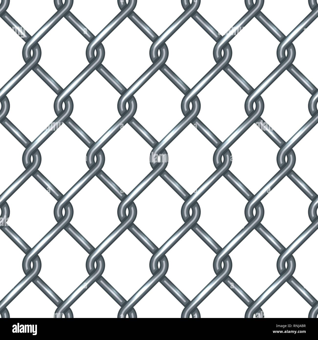Chain link fence. Vector metal steel linked fences chains seamless pattern  isolated on white background Stock Vector Image & Art - Alamy