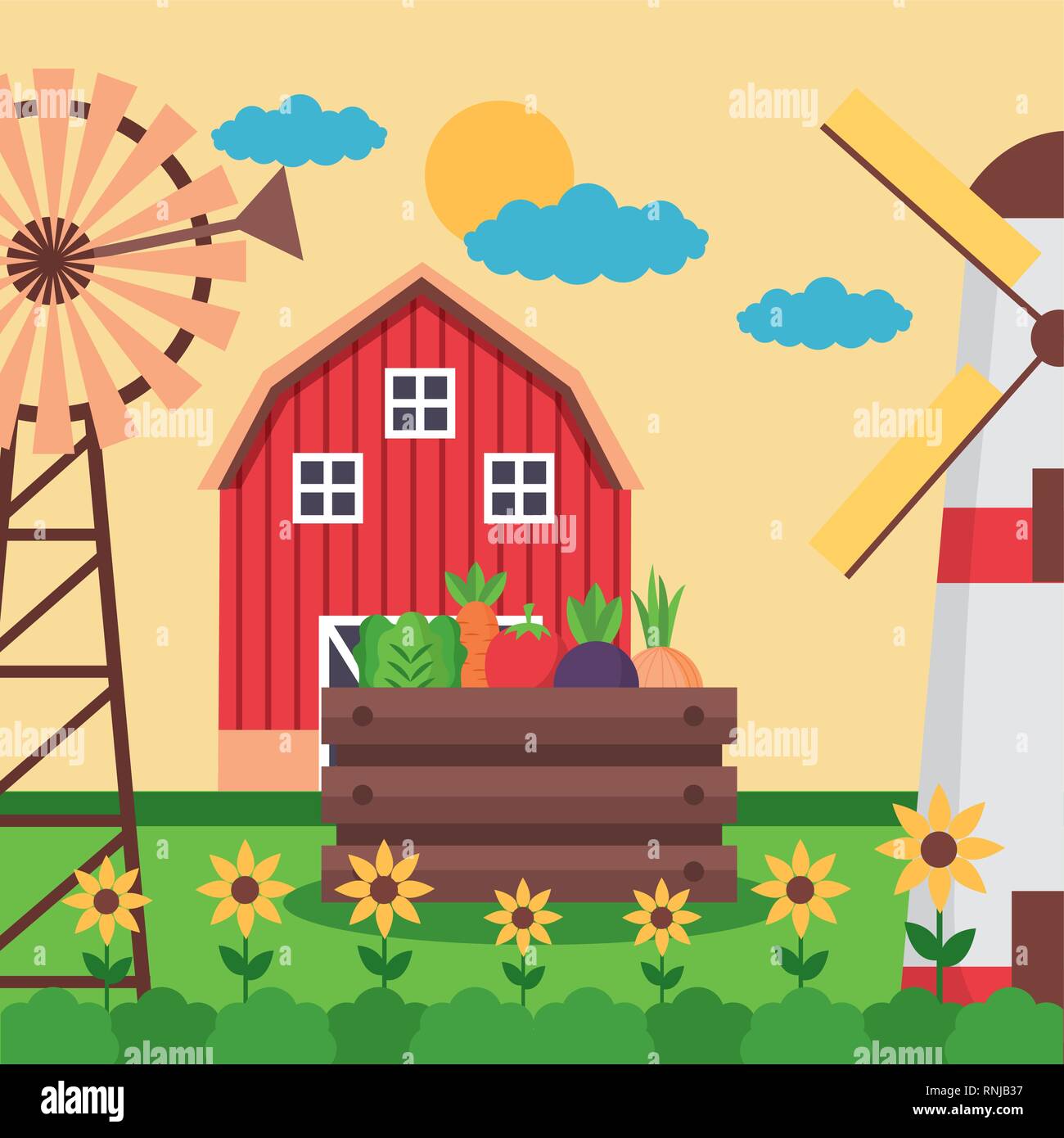 farm fresh cartoon Stock Vector Image & Art - Alamy