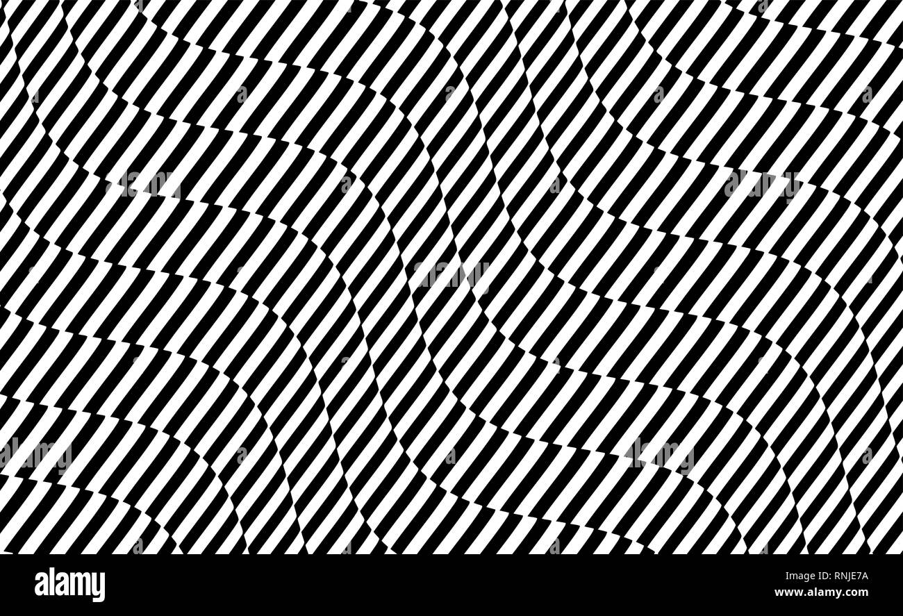 Optical illusion lines background. Abstract 3d black and white illusions.  Conceptual design of optical illusion vector. EPS 10 Vector illustration  Stock Vector Image & Art - Alamy