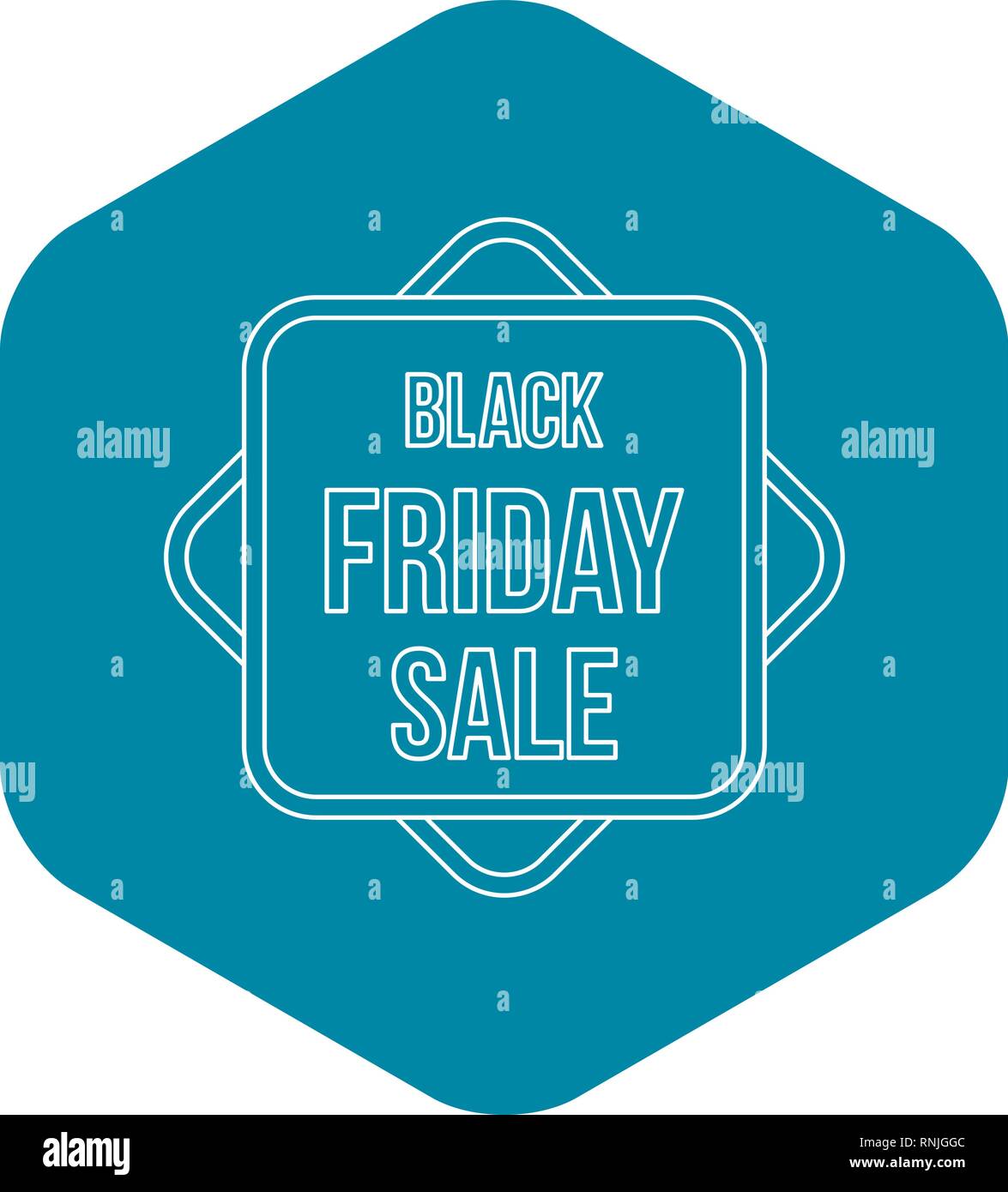 Black Friday Sale Banner Icon Outline Style Stock Vector Art