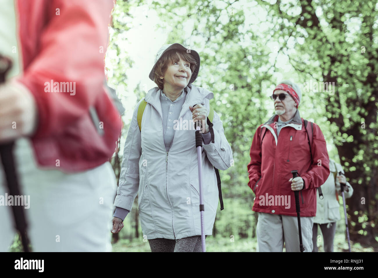 Elderly people hiking hi-res stock photography and images - Alamy