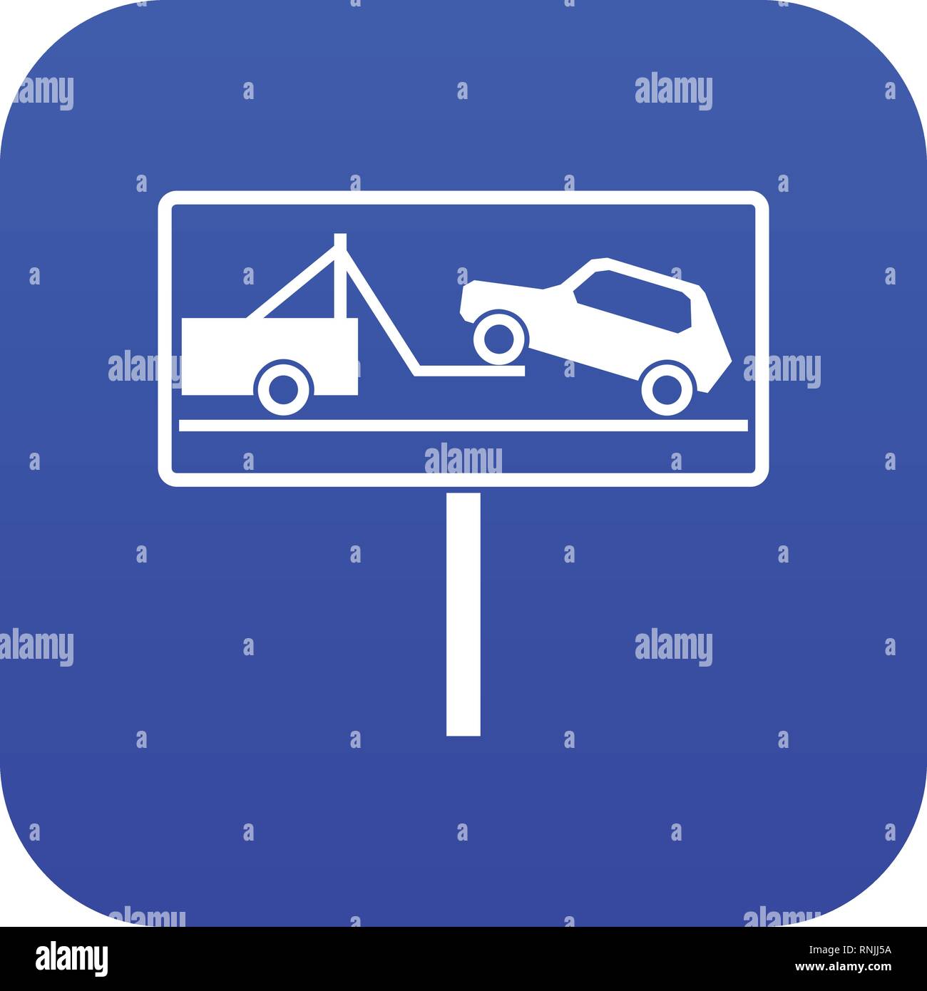 No parking sign icon digital blue Stock Vector Image & Art - Alamy