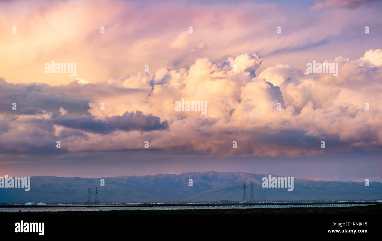 Sunset over mountains san hi-res stock photography and images - Alamy