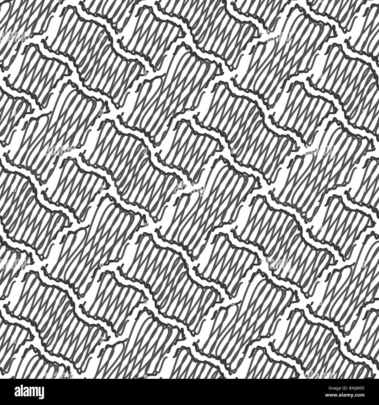 Vector geometric seamless patterns set, black and white texture Stock ...