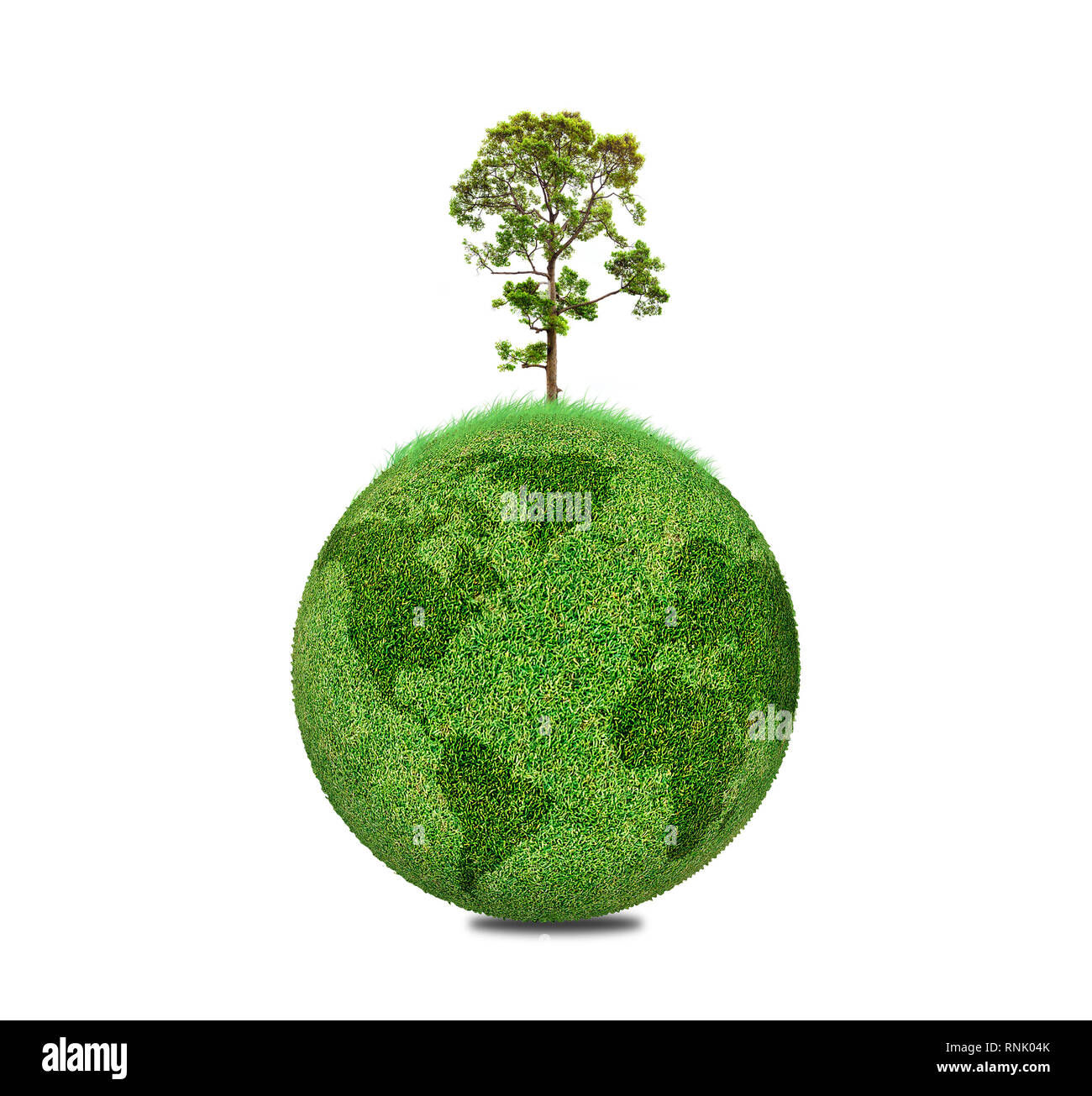 Tree on the globe world Stock Photo - Alamy