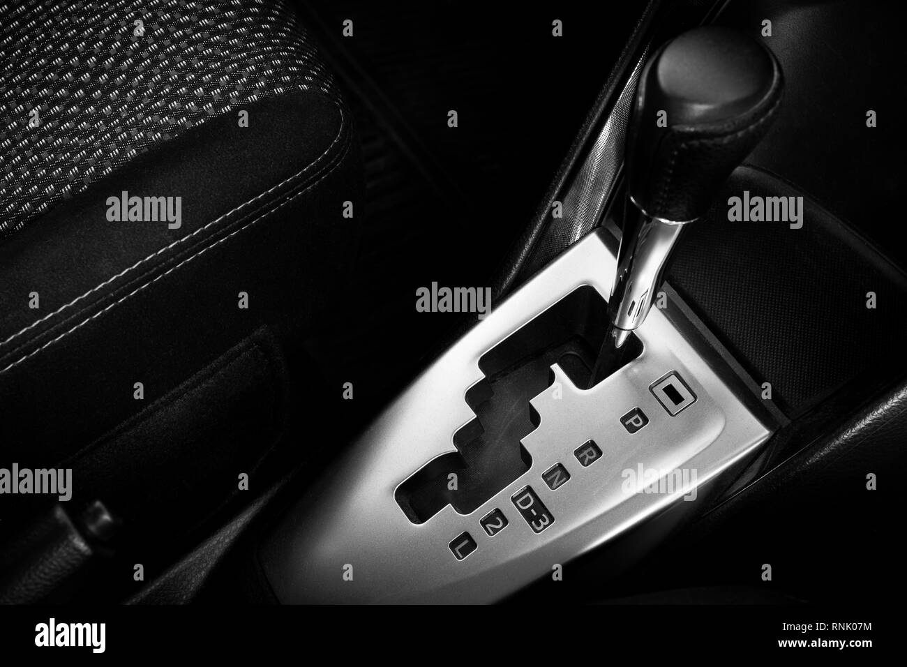 Transmission handle in the car Stock Photo Alamy