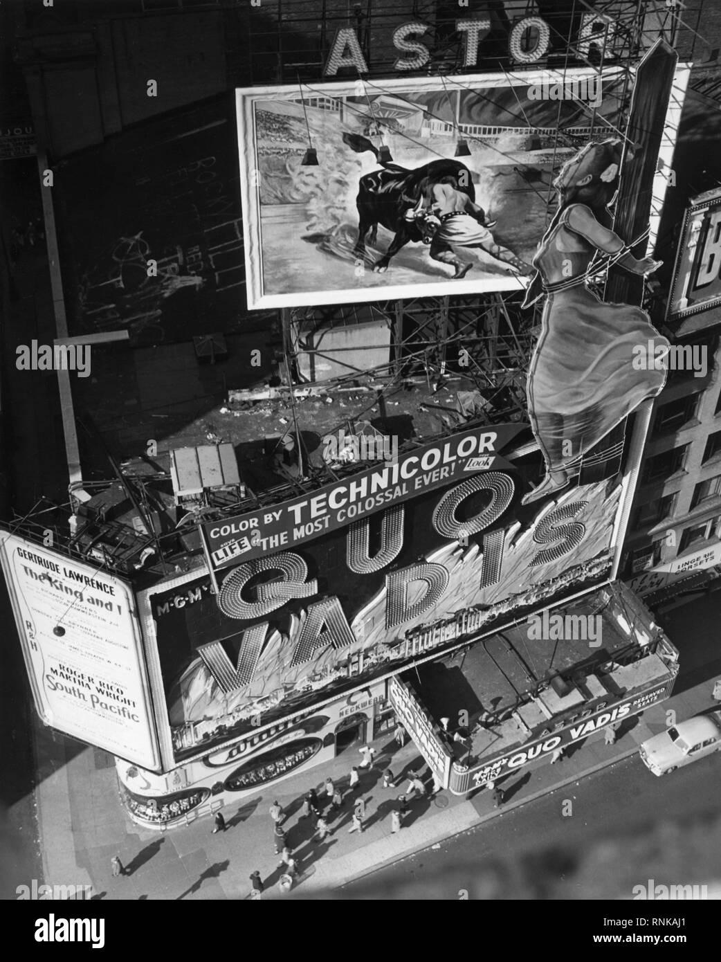 Robert Taylor Deborah Kerr Quo Vadis 1951 New York Astor Theater Cinema MGM Stock Photo