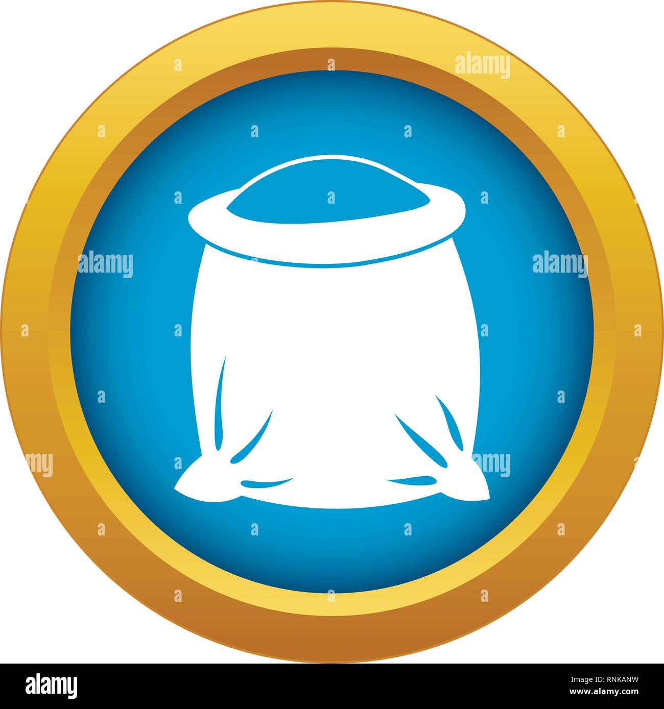 Sack full of flour icon blue vector isolated Stock Vector Image & Art ...