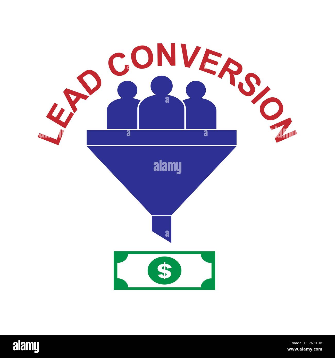 Lead conversion outline icon Cut Out Stock Images Pictures Alamy