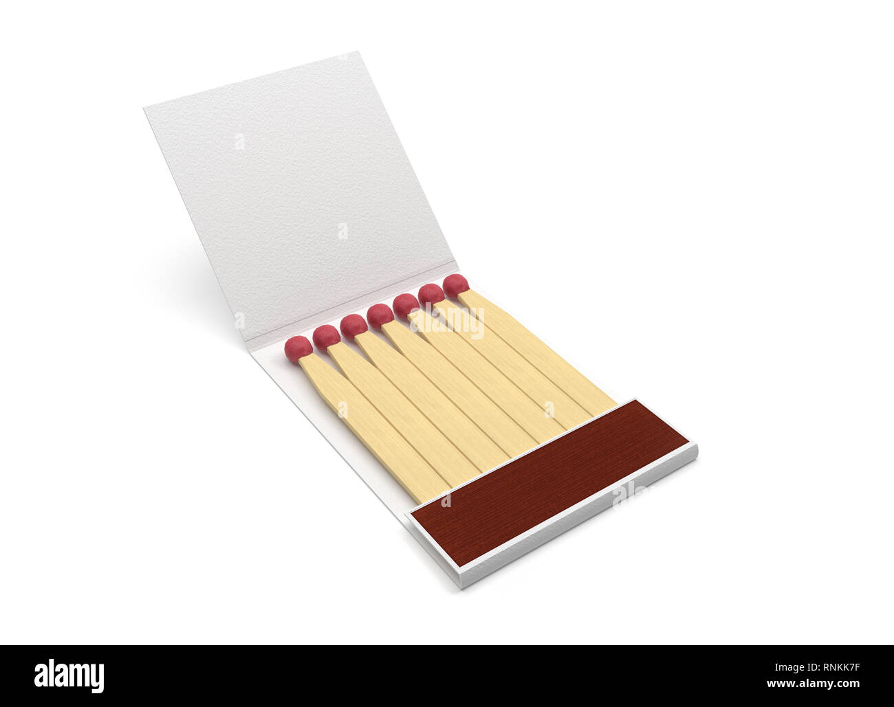 Matches. Box mockup. 3d rendering illustration isolated Stock Photo