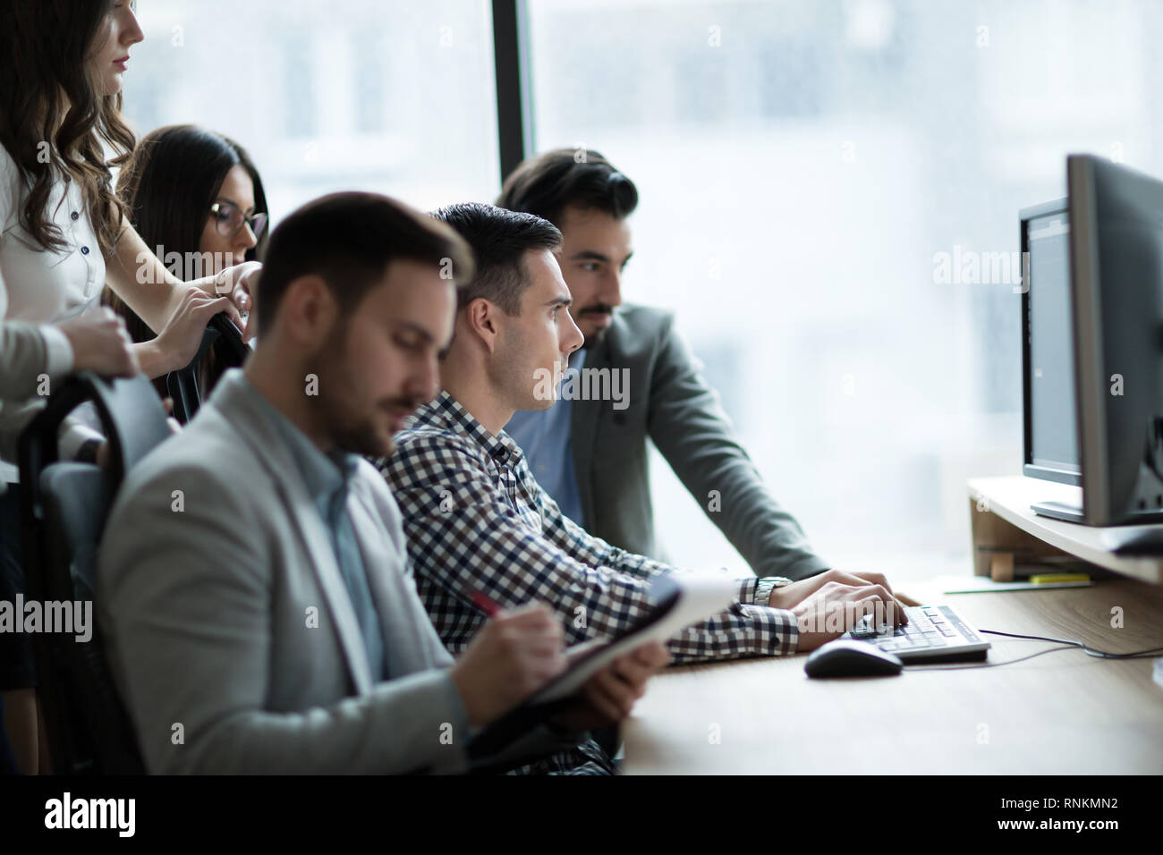Picture of business people working together in office Stock Photo