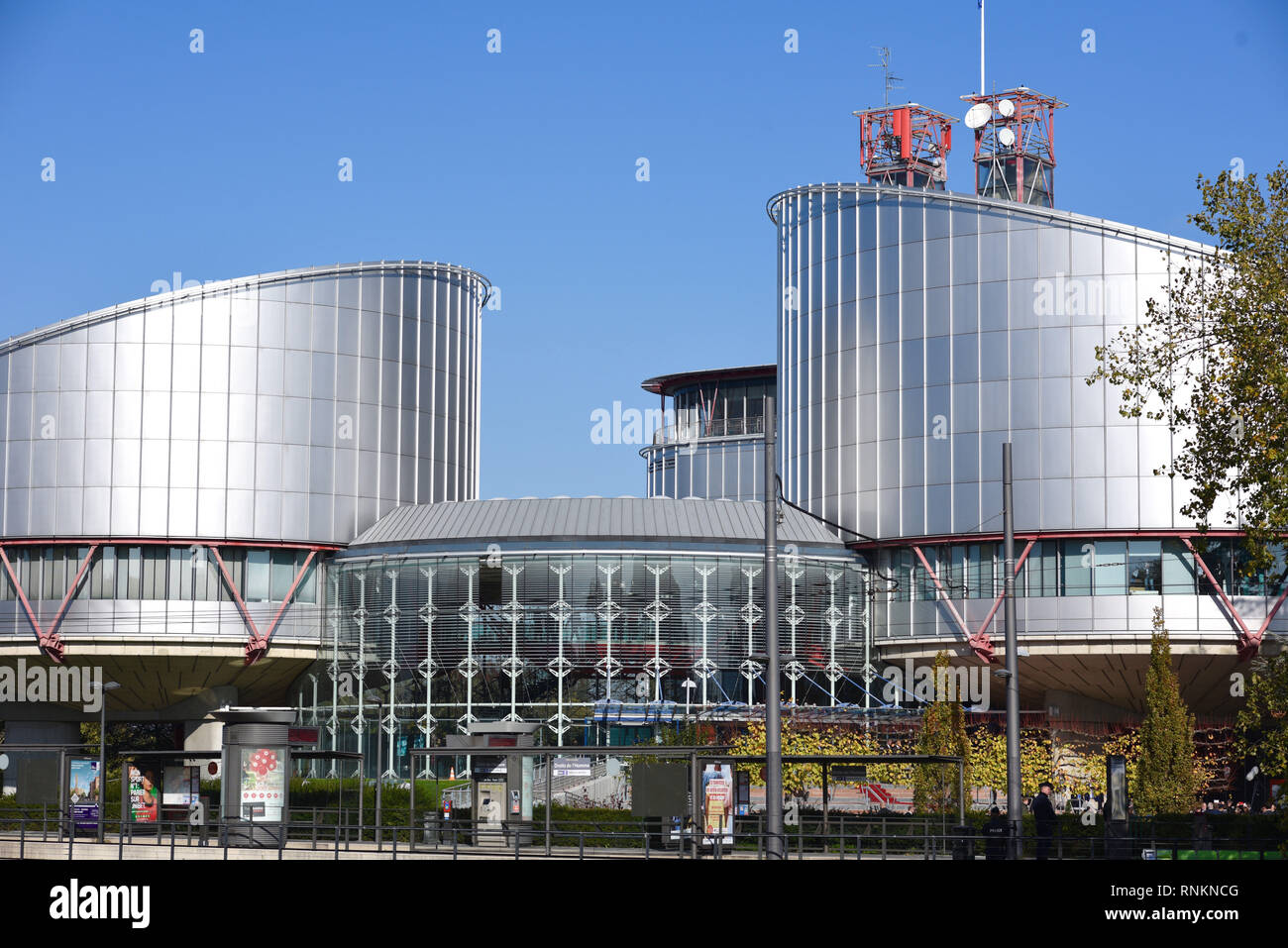 Building of the European Court of Human Rights, ECHR, in Strasbourg, France Stock Photo