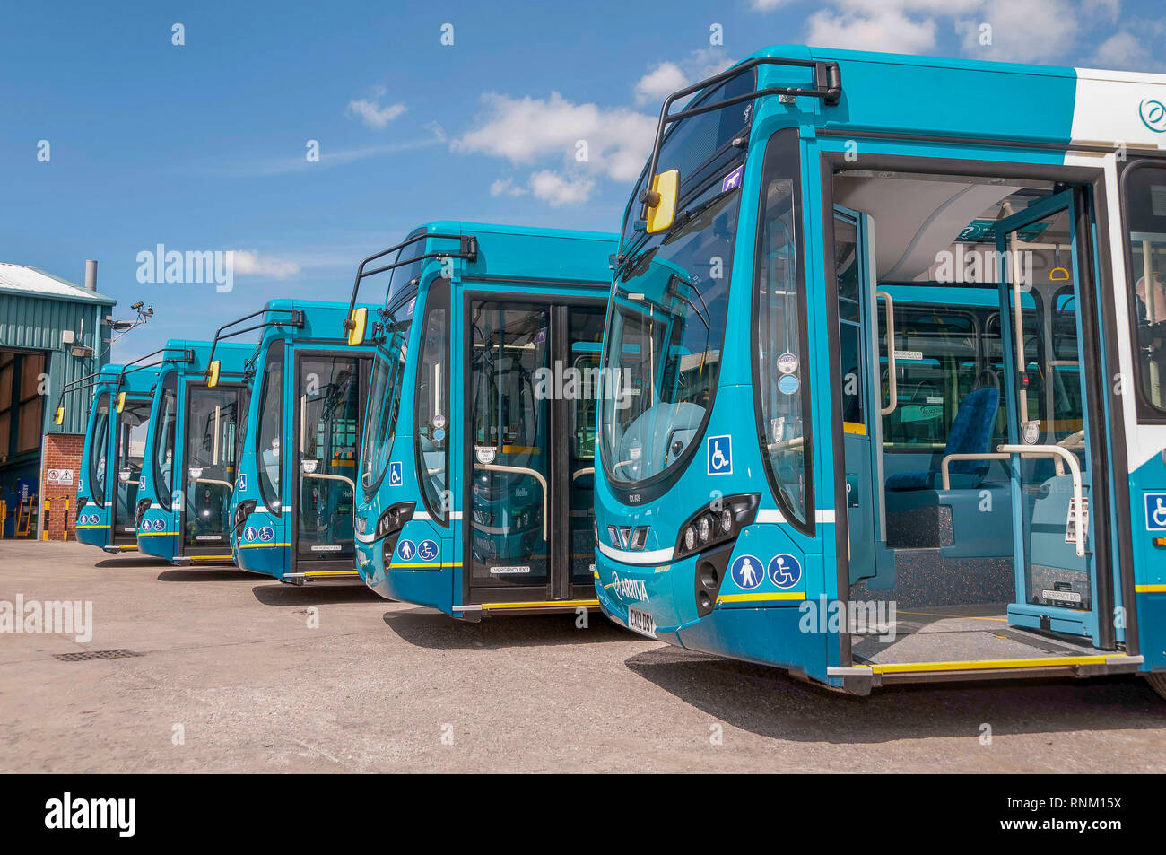 New buses for Chester. Chester City Bus. Hawarden depot Stock Photo Alamy