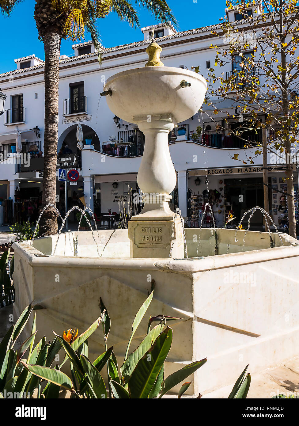 Mijas one of the most beautiful 'white' villages of the Southern Spain area called Andalucia. It is in the Alpujarra mountains above the coast Stock Photo