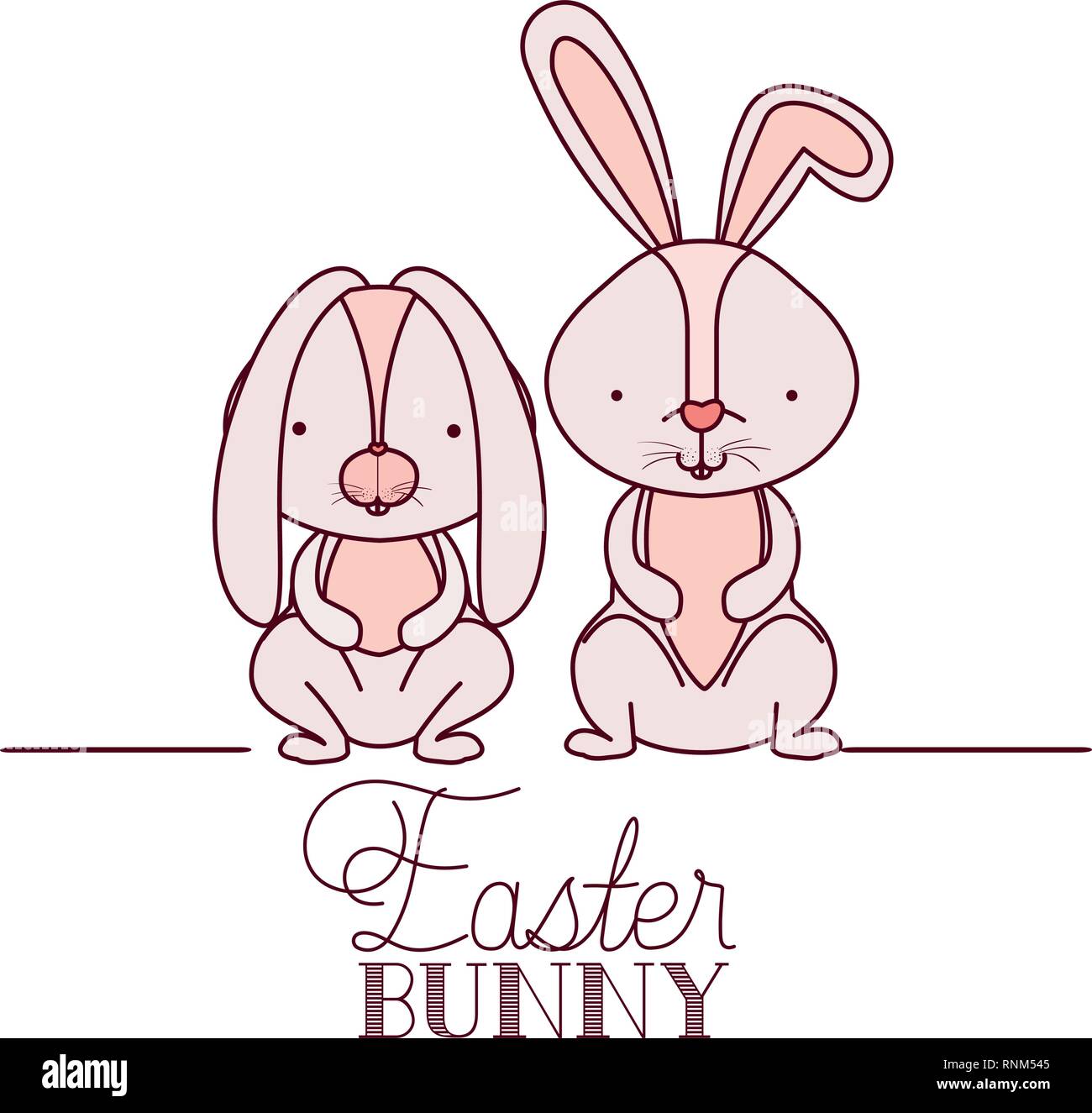 easter bunny label isolated icon Stock Vector Image & Art - Alamy