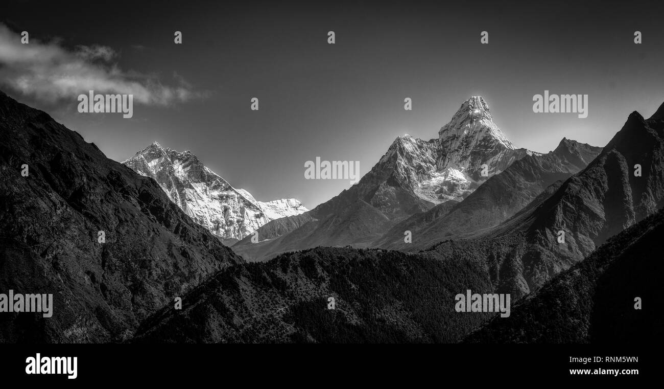 The iconic Ama Dablam in Nepal. Stock Photo