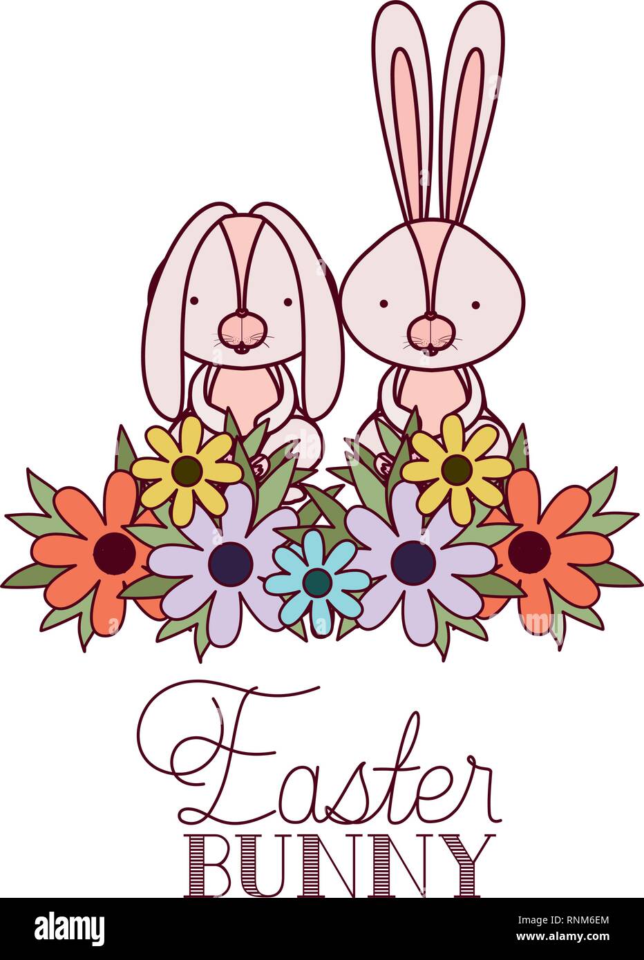 easter bunny label with egg isolated icon Stock Vector Image & Art - Alamy