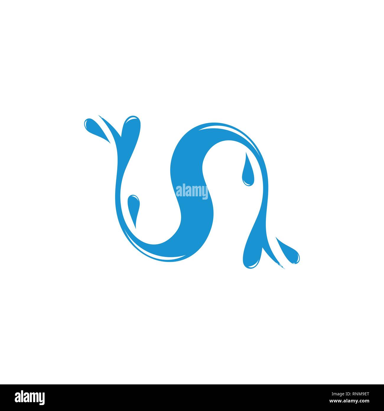 curves motion water splash design logo vector Stock Vector