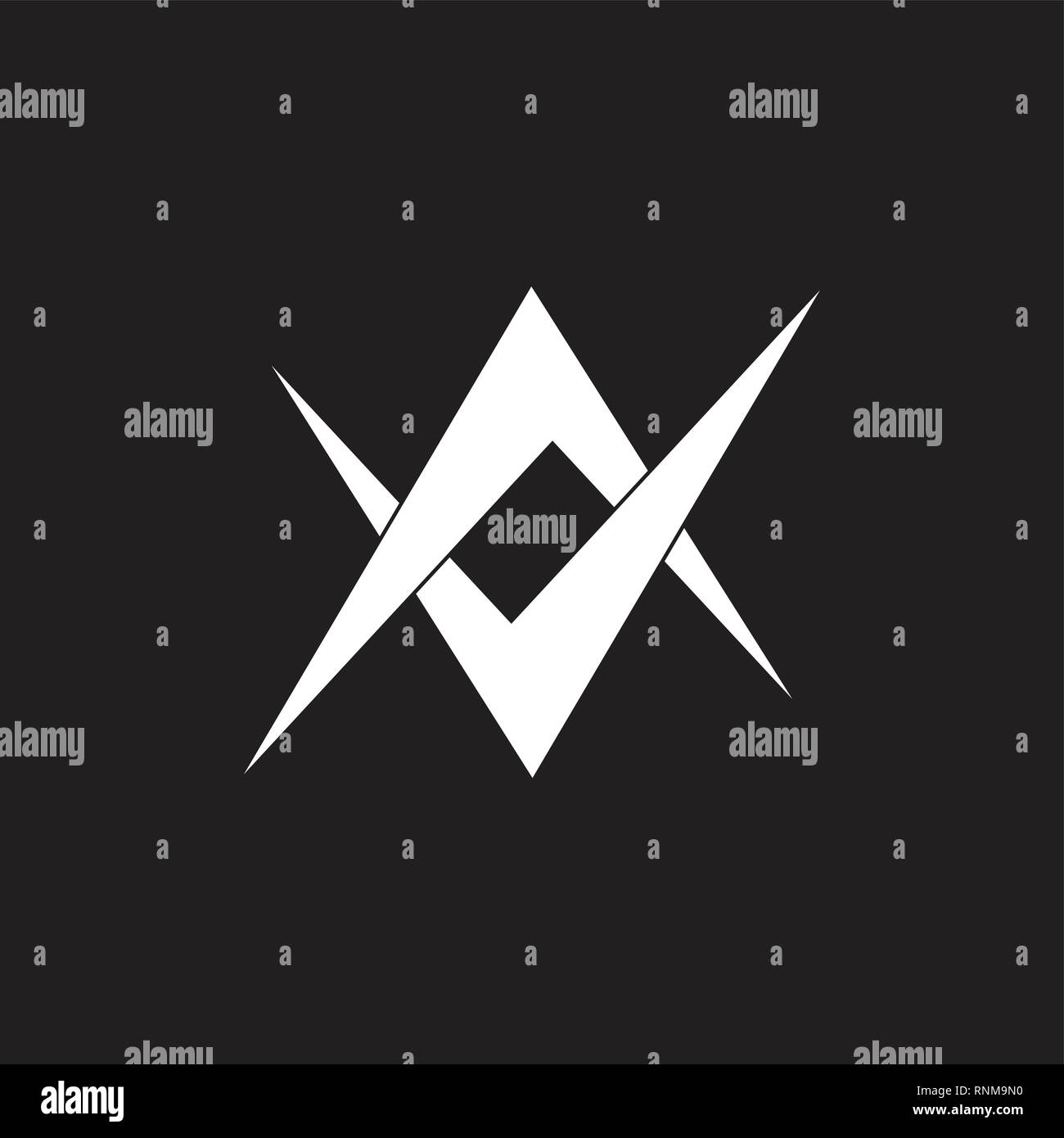letters av linked arrows monogram logo vector Stock Vector