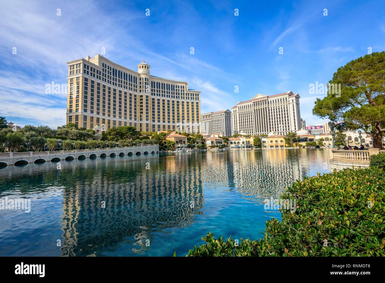 Lake in front of Hotel Bellagio, Casino, Luxury Hotel, Las Vegas Strip