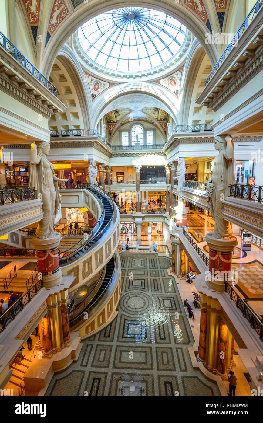 Shops, Shopping Center, Mall, The Forum Shops at Caesars, Caesars Palace  Hotel, Las Vegas Strip, Las Vegas, Nevada, USA Stock Photo - Alamy