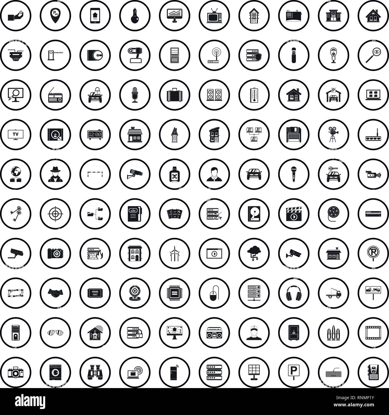 100 camera icons set, simple style Stock Vector Image & Art Alamy