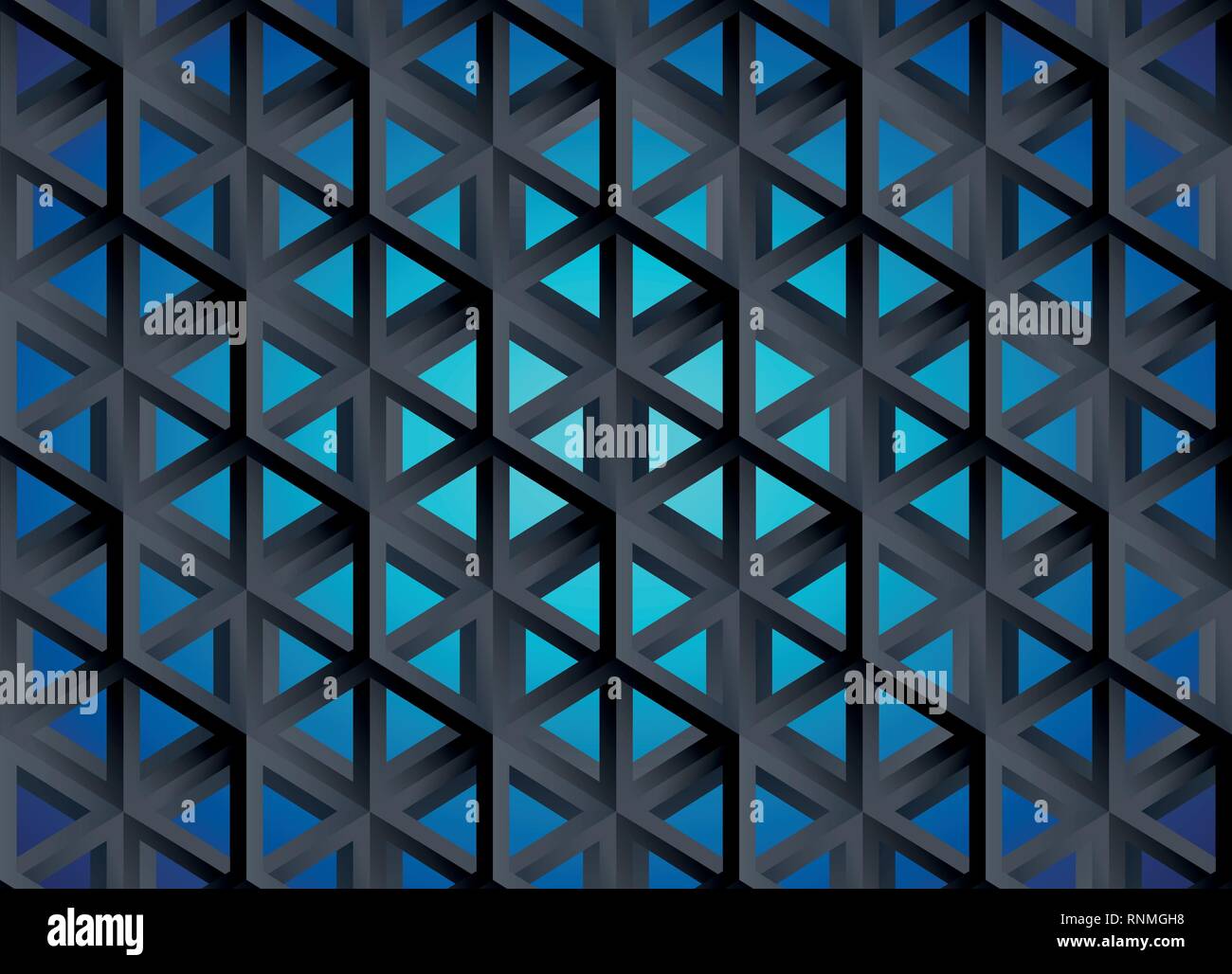 Impossible figures isometric 3d hollow cubes Stock Vector