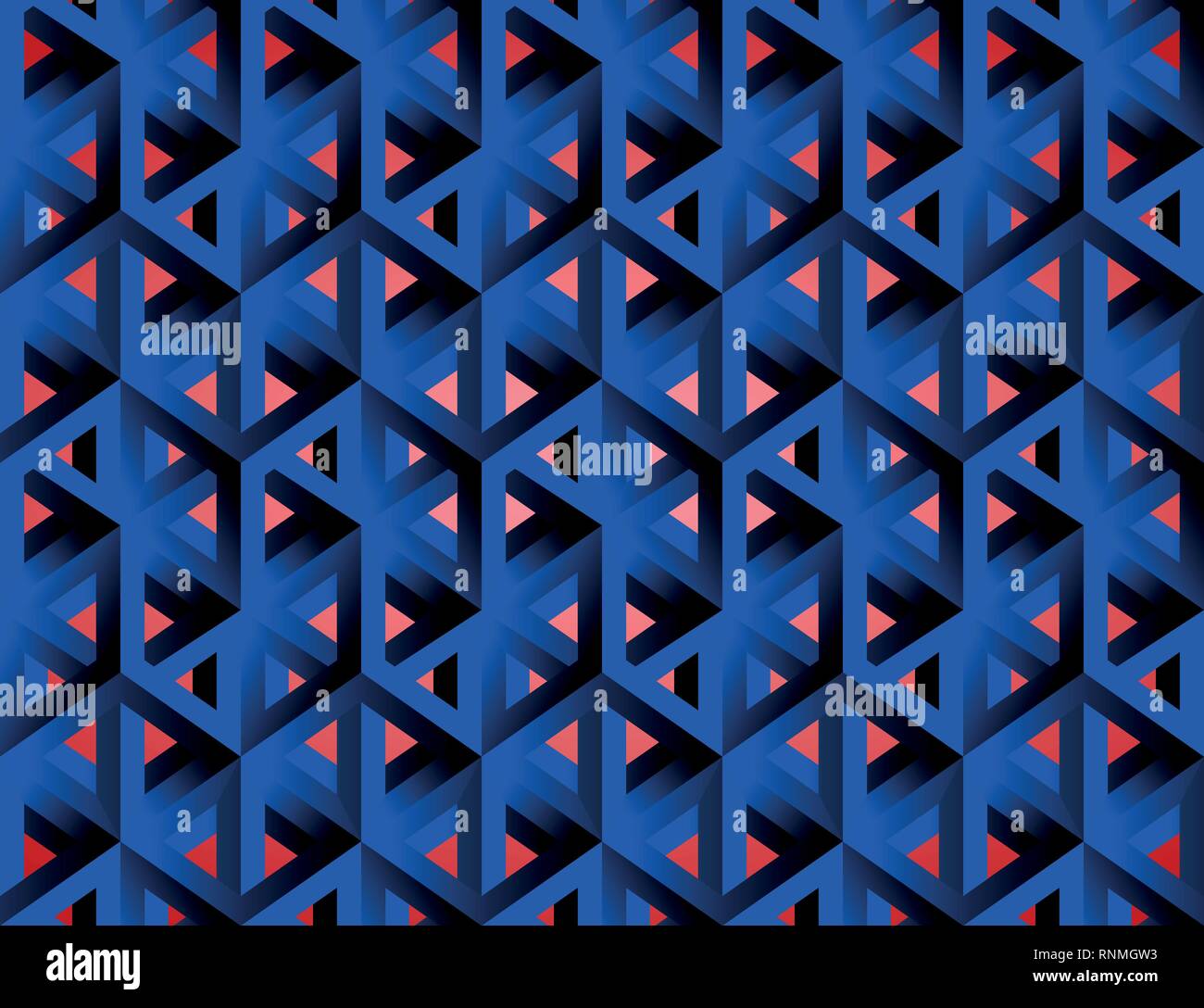 Impossible figures isometric 3d hollow cubes Stock Vector
