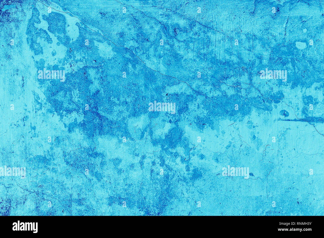 Abstract light blue wall plastered texture. Rustic background Stock Photo