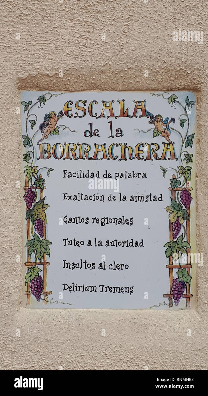 sign on beach hut cafe in the edge of the promenade near the castle in Fuengirola on the Costa del Sol Stock Photo