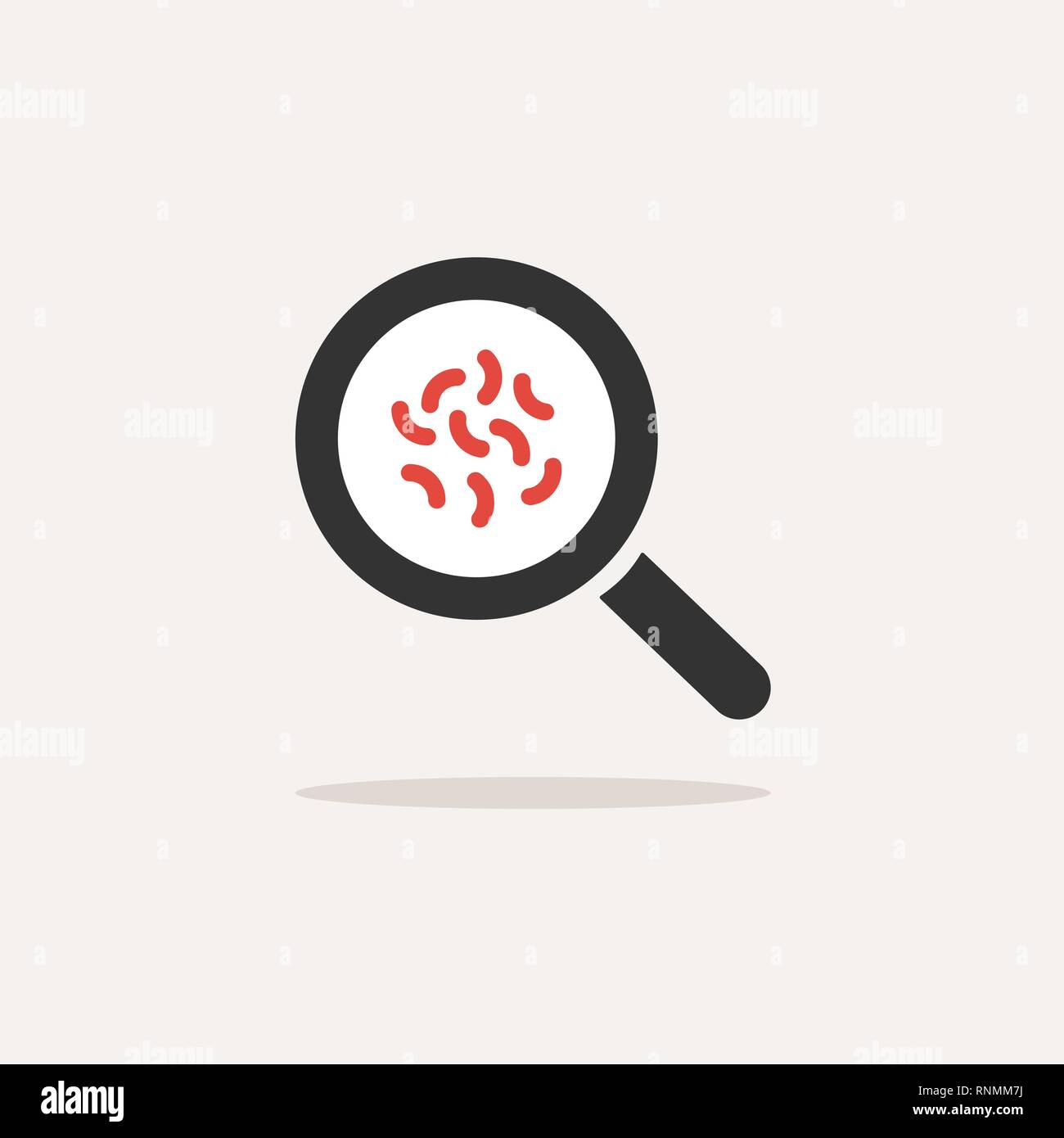 Magnifying glass virus Stock Vector Images - Alamy