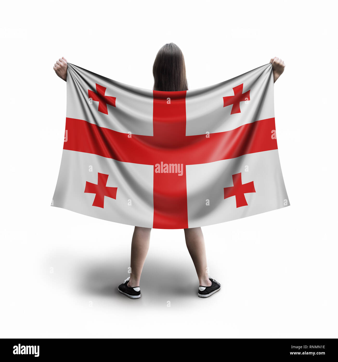 Women and flag Stock Photo Alamy