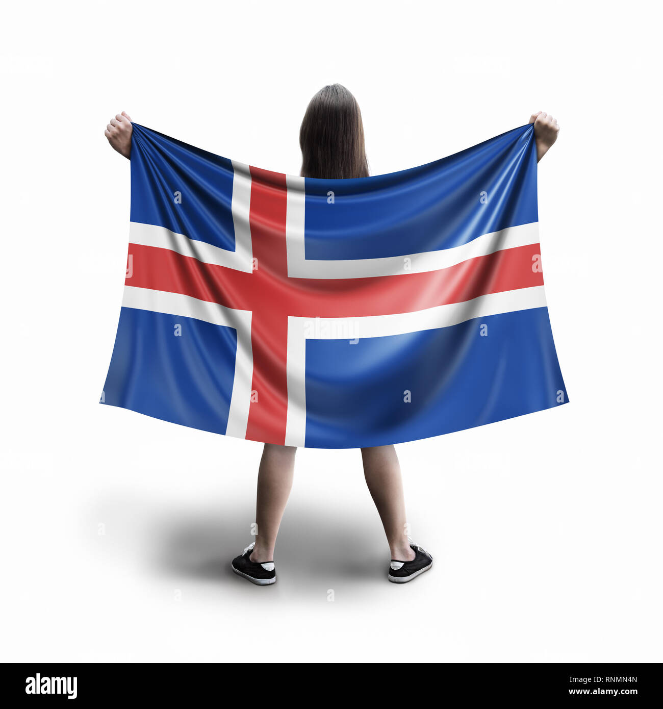 Women and flag Stock Photo Alamy
