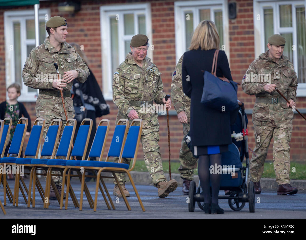The Prince of Wales, Colonel Welsh Guards (centre), attends Elizabeth ...