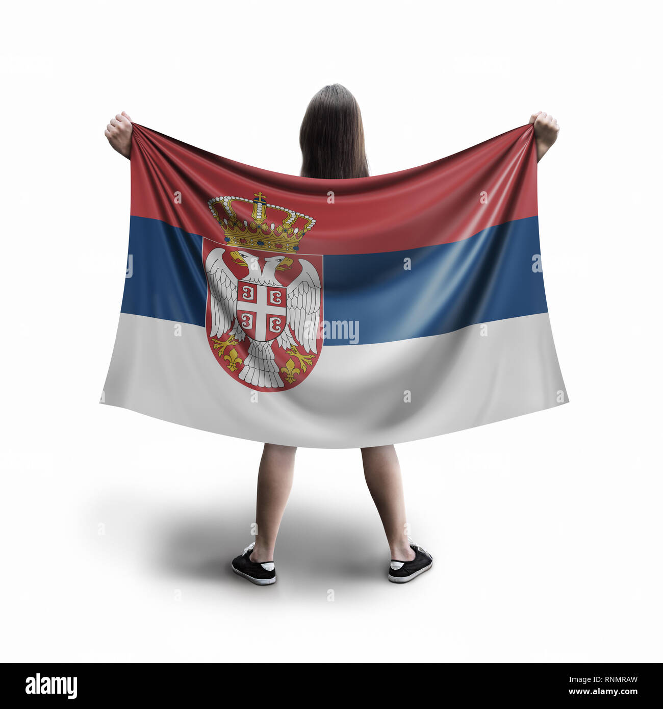 Women and flag Stock Photo Alamy