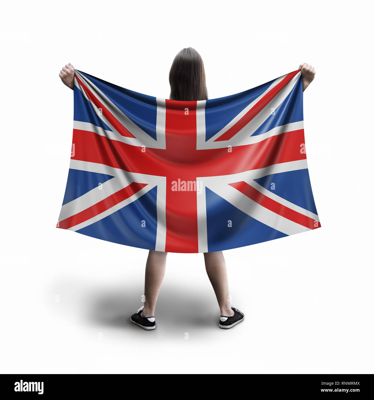 Women and flag Stock Photo Alamy