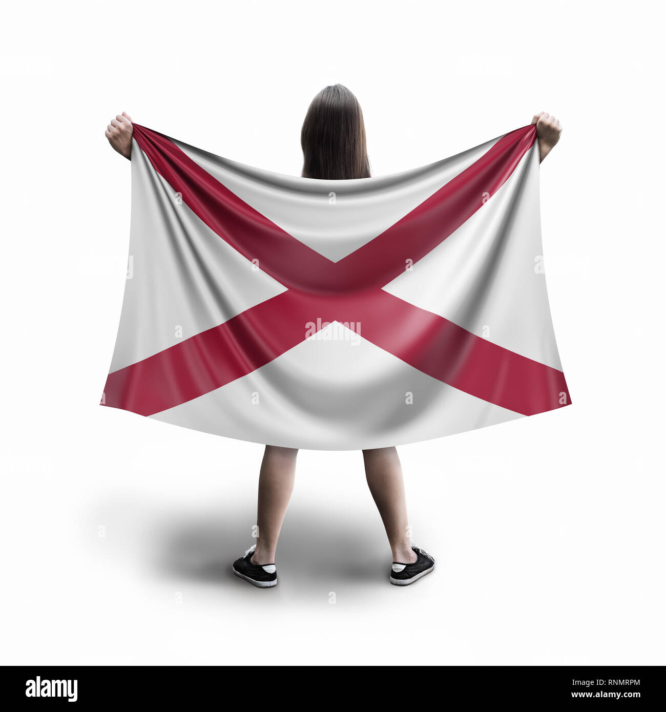 Women and flag Stock Photo Alamy