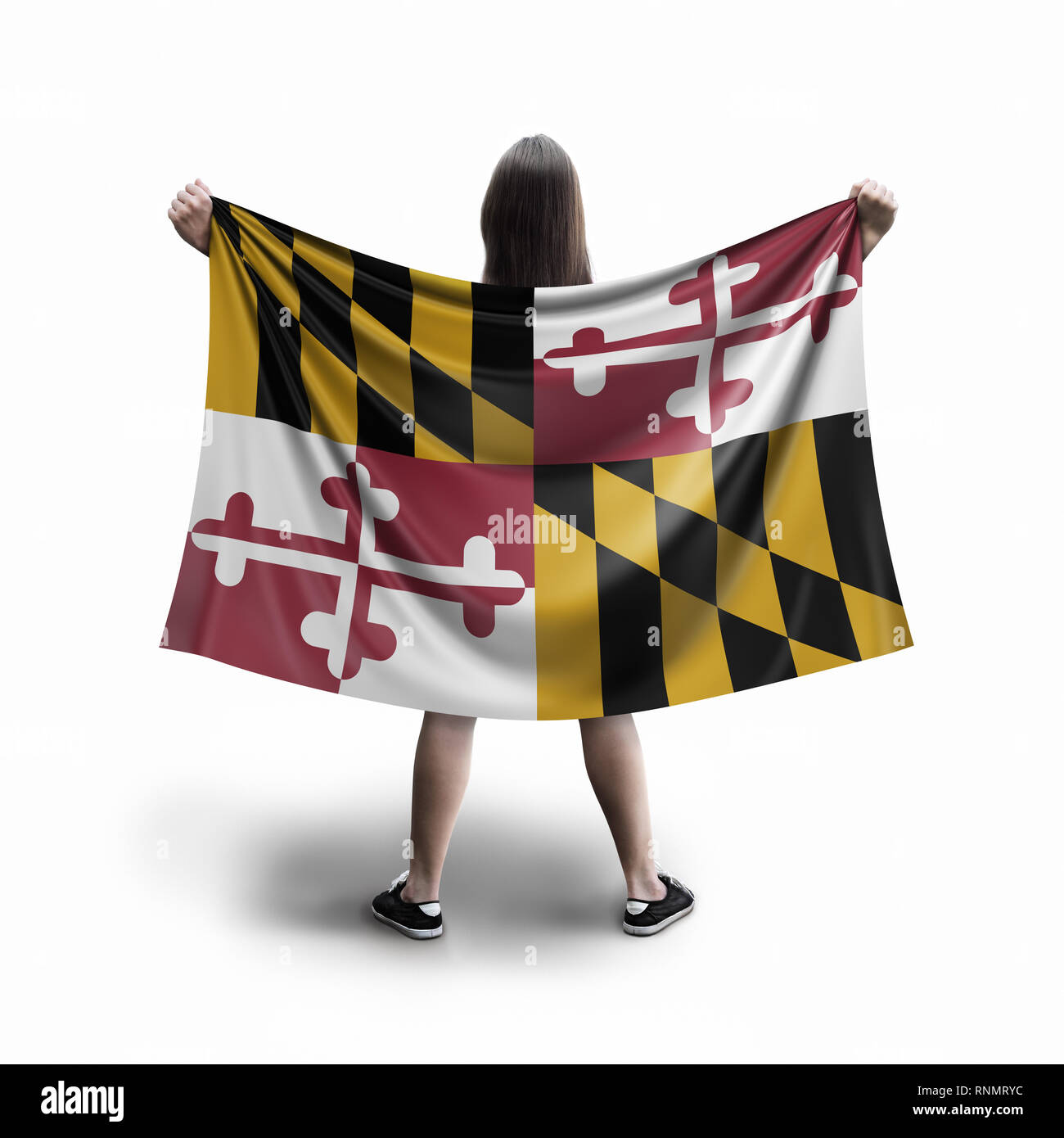 Women and flag Stock Photo Alamy