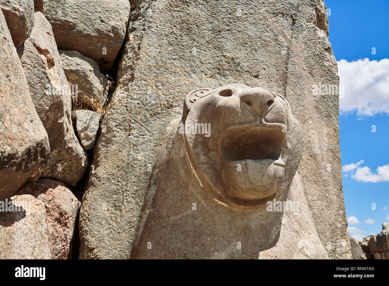 O Portão Do Leão No Sudoeste De Hattusa é Uma Cidade Antiga Localizada  Perto De Bogazale Moderno Na Província Do Coro De Turkeyrsq Foto de Stock -  Imagem de escultura, antigo: 255079008