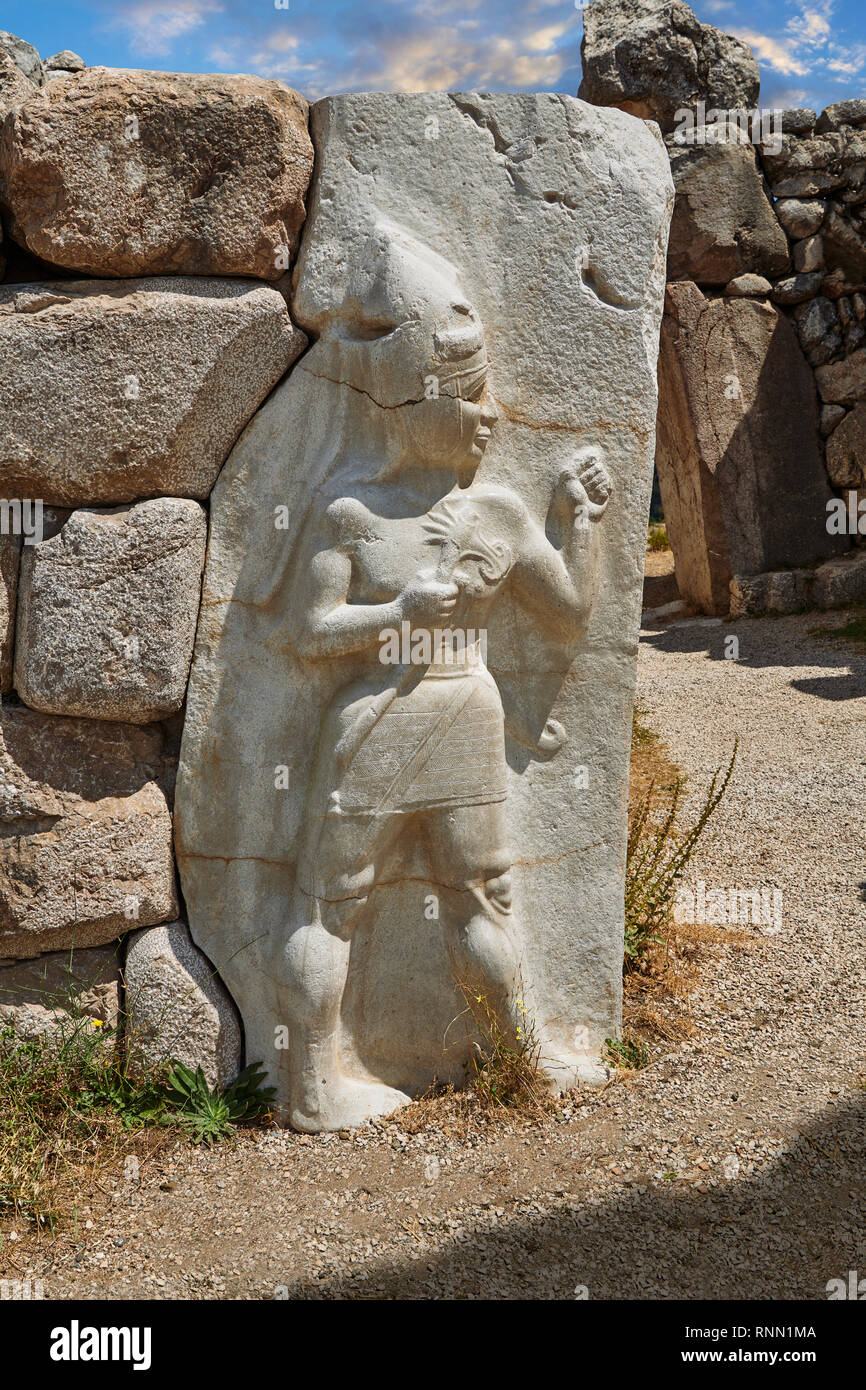 Escultura De Leão Em Hattusa é Uma Cidade Antiga Localizada Perto De  Bogazale Moderno Na Província Do Coro Do Mar Negro Da Turkeyr Foto de Stock  - Imagem de turquia, rocha: 255078978
