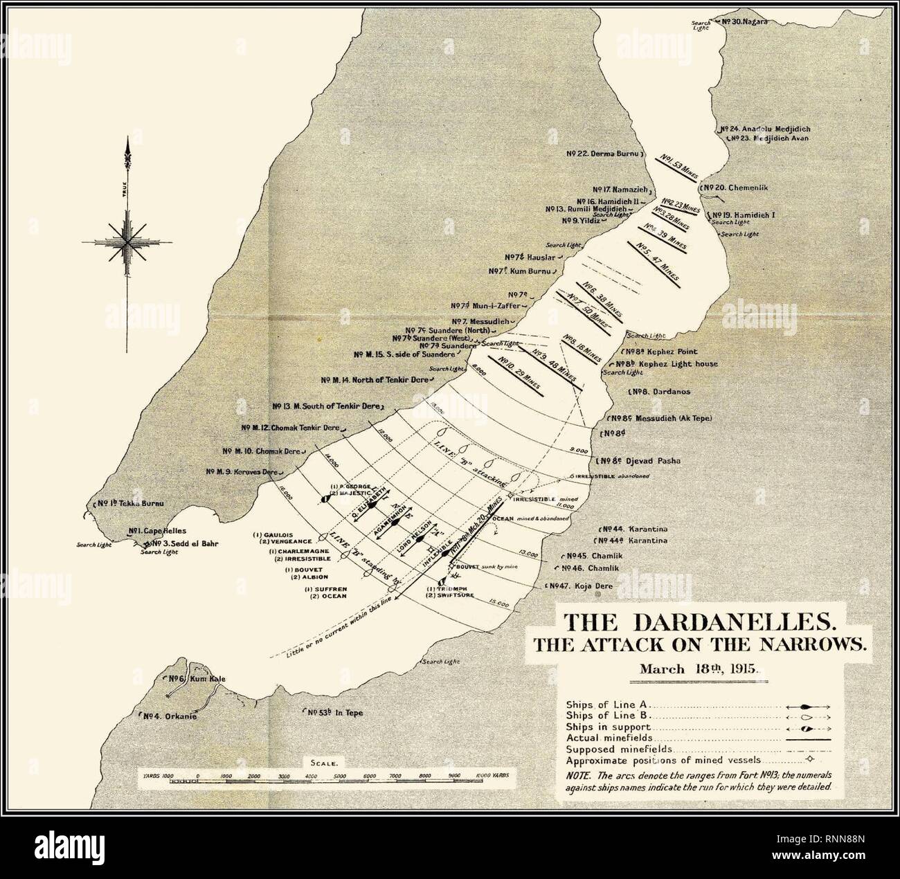 Carte Anglaise De L Attaque Des Cuirasses Dans Le Detroit Des Dardanelles Le 18 Mars 1915 Stock Photo Alamy Carte Anglaise De L Attaque Des Cuirasses Dans Le Detroit Des Dardanelles Le 18 Mars 1915 Stock Photo Alamy