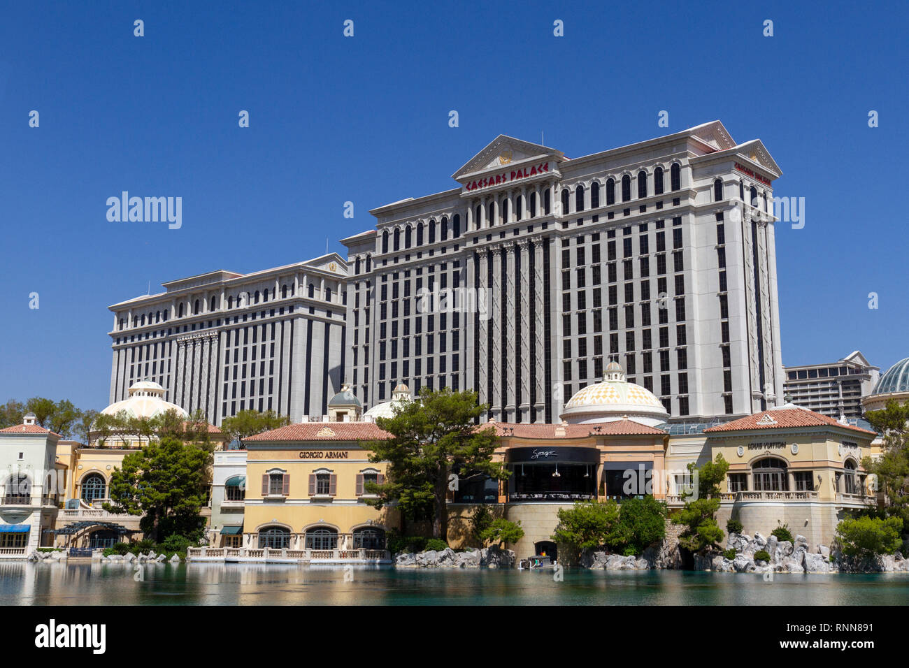 Caesars Palace Hotel and casino on The Strip, Las Vegas, Nevada, United States. Stock Photo