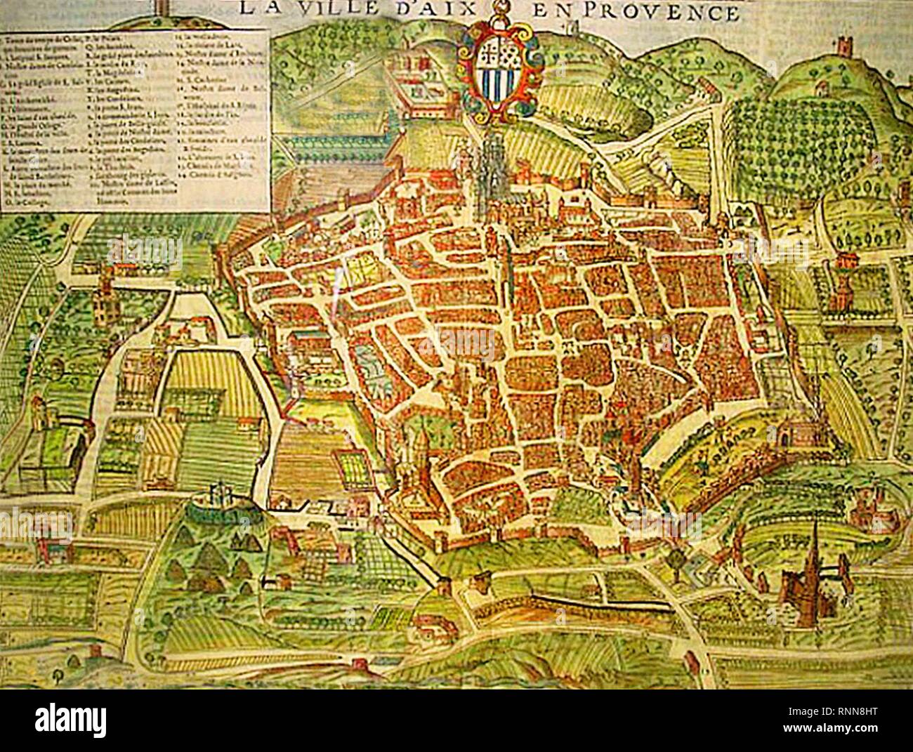 Carte D Aix En Provence Xviiie S Stock Photo Alamy