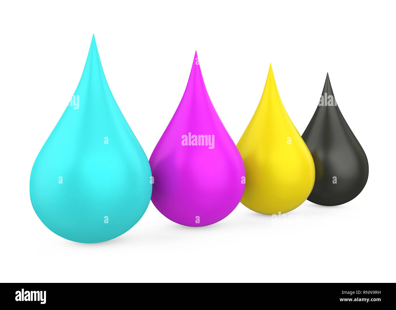 CMYK Drop Isolated Stock Photo