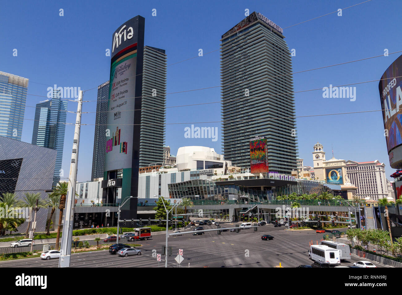 The Cosmopolitan Five Star hotel on The Strip, Las Vegas, Nevada, United States. Stock Photo