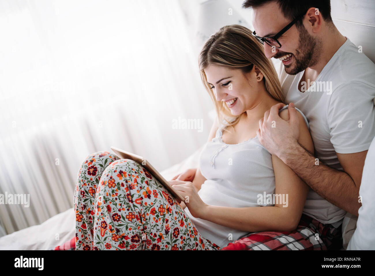 Young happy marriage couple in hi-res stock photography and images - Alamy