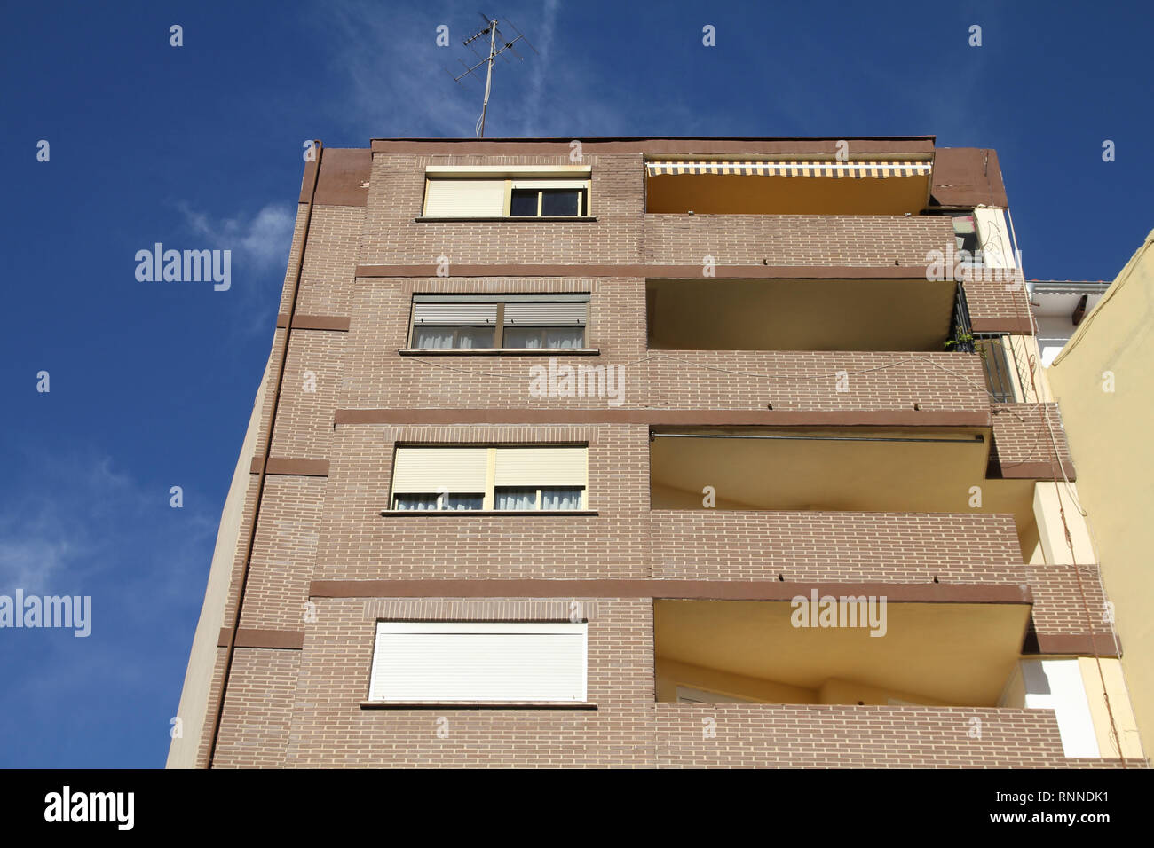 Generic contemporary apartment building, modern residential ...