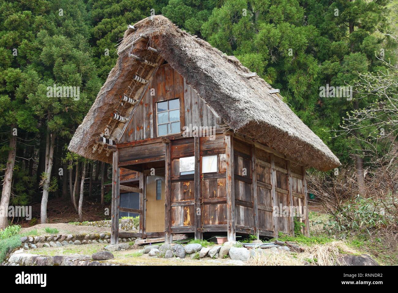 Japan House With Thatched Roof In Shirakawa Go Famous Village Listed As Unesco World Heritage Site Gifu Prefecture Stock Photo Alamy