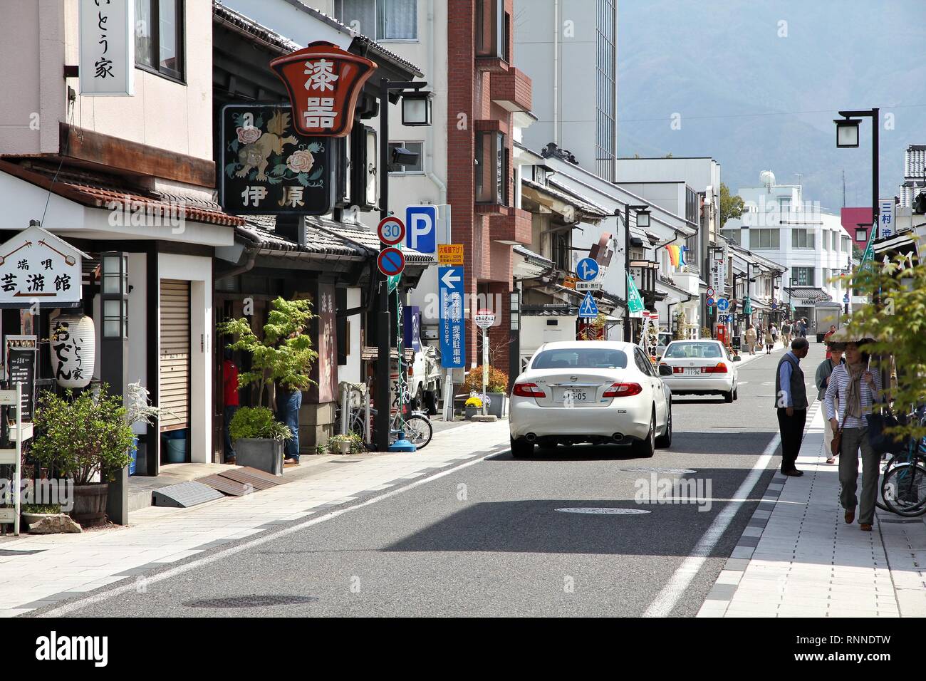 Matsumoto Japan May 1 People Visit Downtown On May 1 12 In Matsumoto Japan Matsumoto Is The 2nd Largest Town In Nagano Prefecture With Popula Stock Photo Alamy
